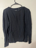 Pacsun PS Basics Long Sleeve T shirt Men Size M Soft Layer Pocket Trendy Black