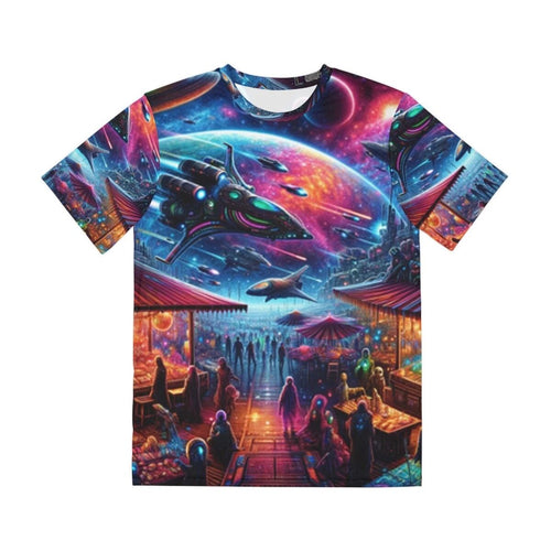 All Over Print T Shirt Sci-Fi Futuristic Galactic Cosmic Alien Starship Space