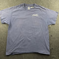 Hanes Shirt Mens Large Blue American Duchess River Cruise Map Short Sleeve Tee