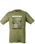 Mens Supermarine Spitfire T-Shirt Military British Army Royal Air Force Tee
