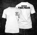 michigan state police -  Custom Men's Black T-Shirt Tee