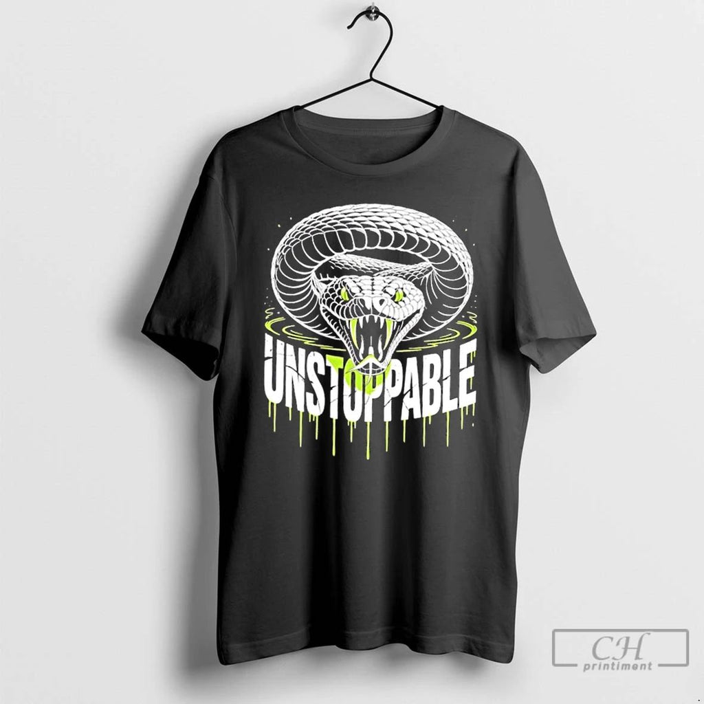 Classic Unstoppable Snake Power And Strength Design T Shirts