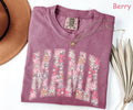 Comfort Colors  Boho Floral Mama Shirt Mothers Day Gift Trendy Mom Spring Tee