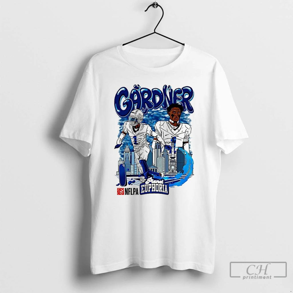Premium Sauce Gardner Indianapolis Colts Football Number 1 Skyline Cartoon T Shirts