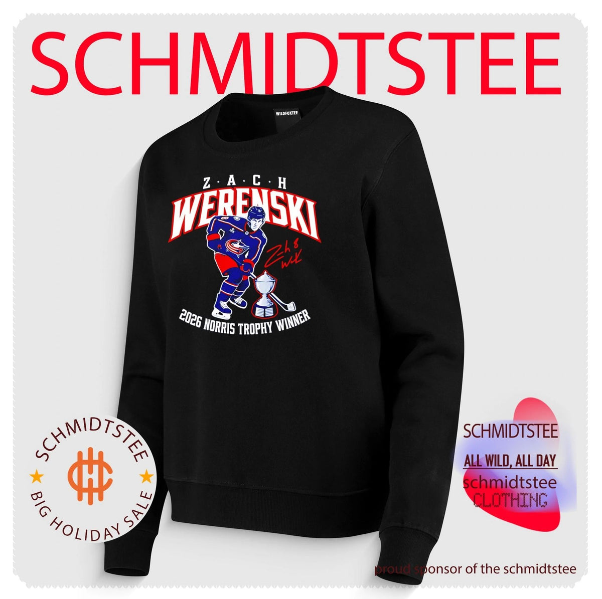 Zach Werenski Columbus Blue Jackets 2026 Norris Trophy Winner Signature shirt