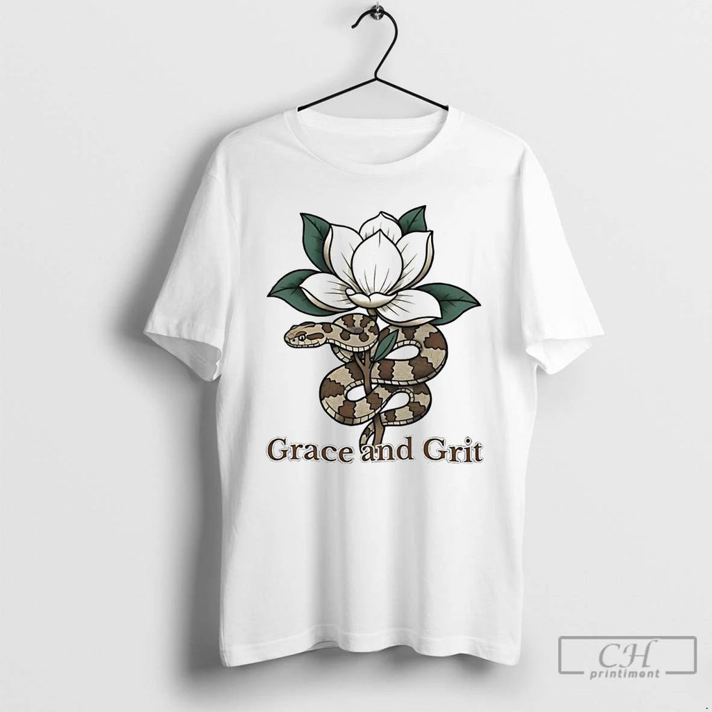 Premium Graine A Voler Snake Grace And Grit T Shirts