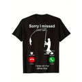 Funny Fishing Man Print Men's Casual Short Sleeve Shirt Men's Shirt for Summer