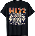 Hiss Funny Cats Kittens Rock Rockin Birthday Gifts Idea T-Shirt