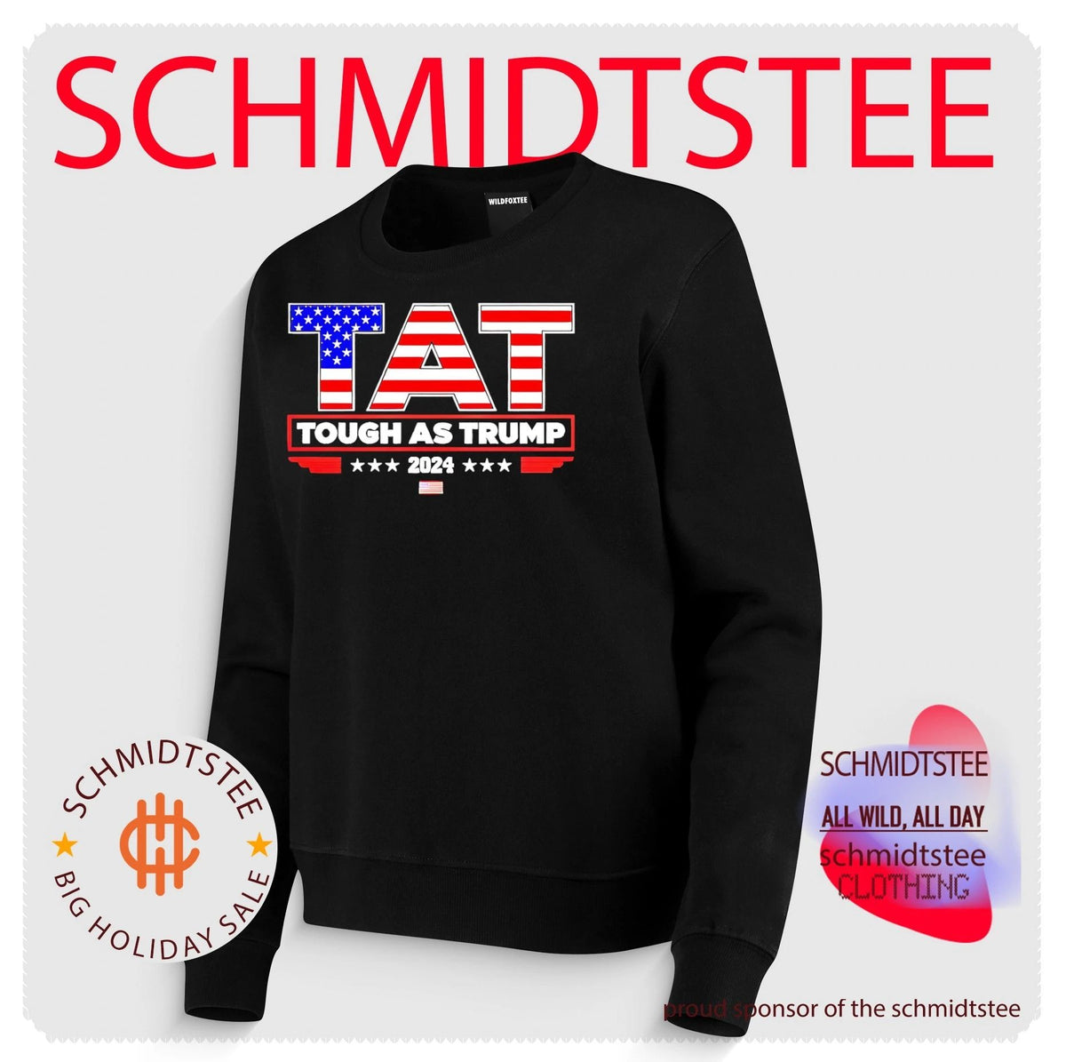 TAT Tough As Trump 2024 American flag shirt