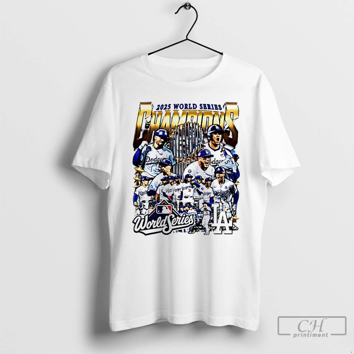 Classic 2025 World Series Champions Los Angeles Dodgers All Team Graphic T Shirts