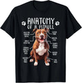 Funny Anatomy Pitbull Dog Cute Pittie Lover Pit Bull Owner T-Shirt