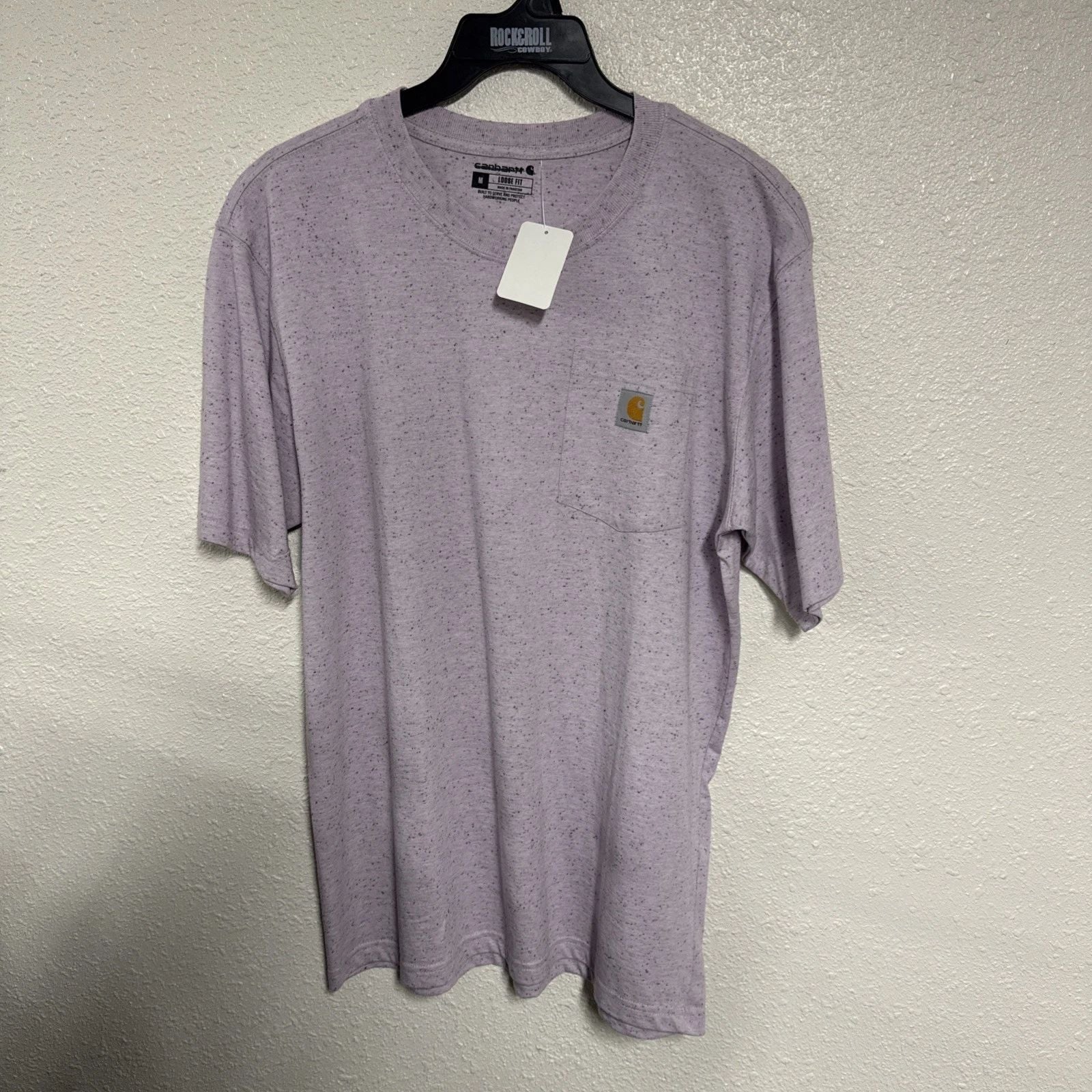 Carhartt Men’s Loose Fit Work Tshirt Pocket NEW medium Heather Lilac Purple