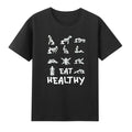 Eat Healthy Shirt – Funny Sarcastic Quote Tee for Men Adult Humor Gift