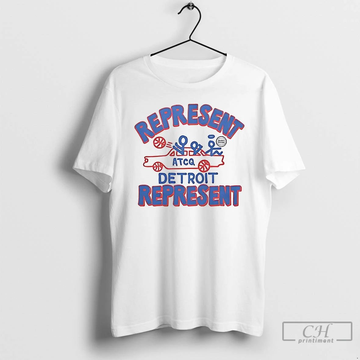 Classic Detroit Pistons Nba Represent Stickman T Shirts