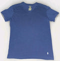 Polo Ralph Lauren Shirt Mens Large Slim Fit Blue Short Sleeve V-Neck Casual Pony