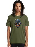 Cyborg-Head Mens Graphic Tee, 100% Cotton, Casual Summer Wear