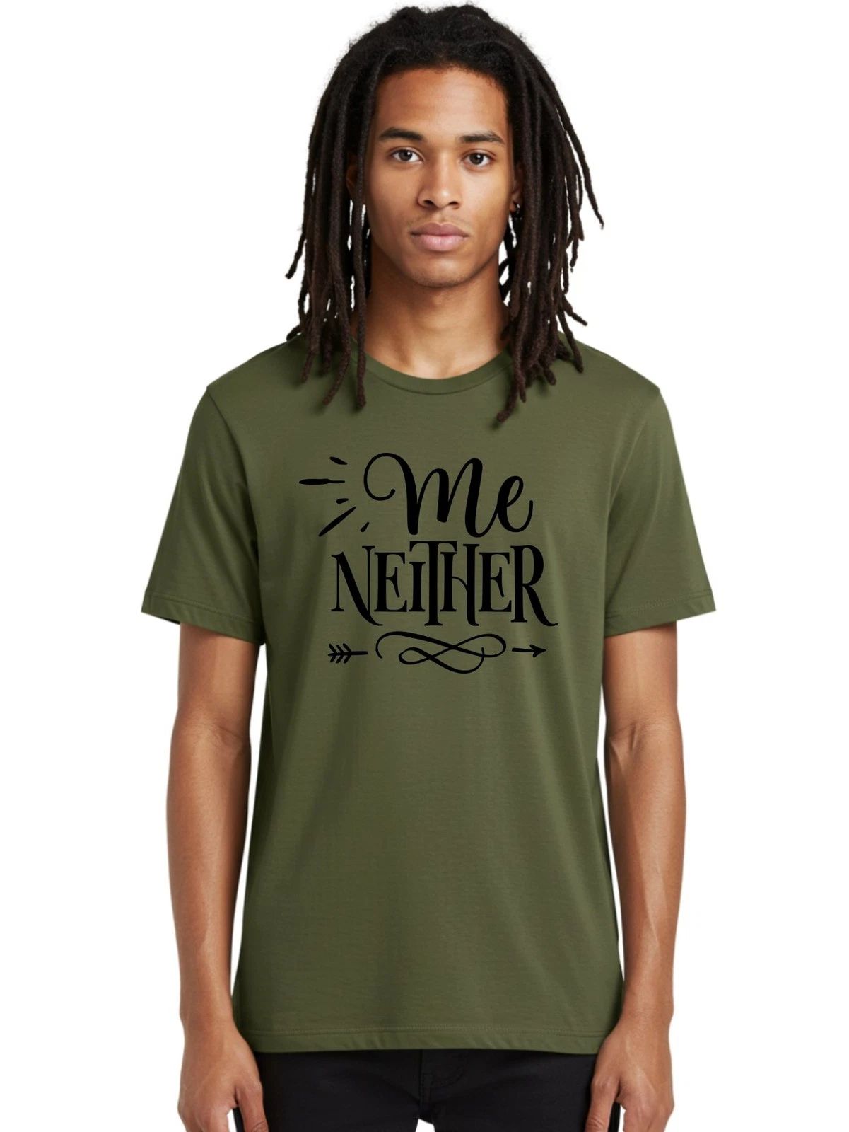 Me Neither Mens Graphic Tee, 100% Cotton, Casual Summer Wear