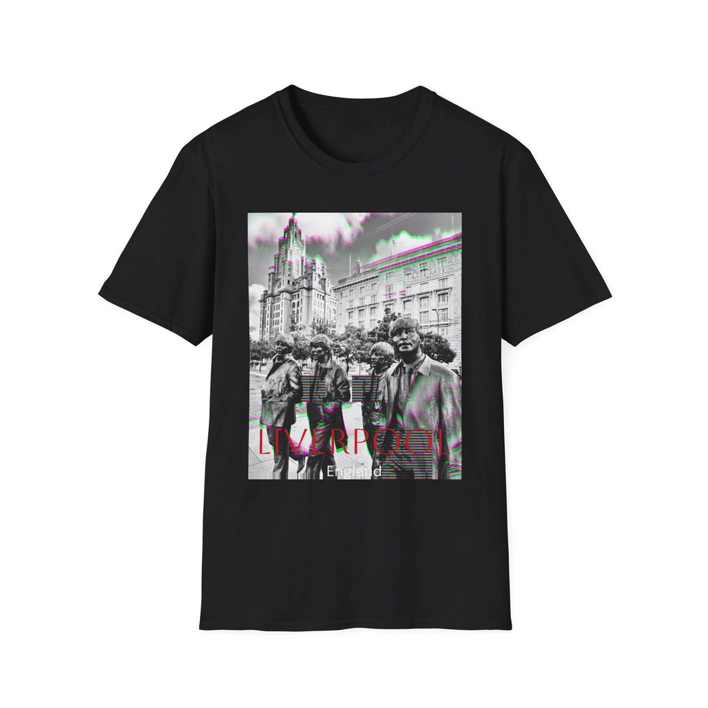 Liverpool England T-Shirt Black tee The beetles