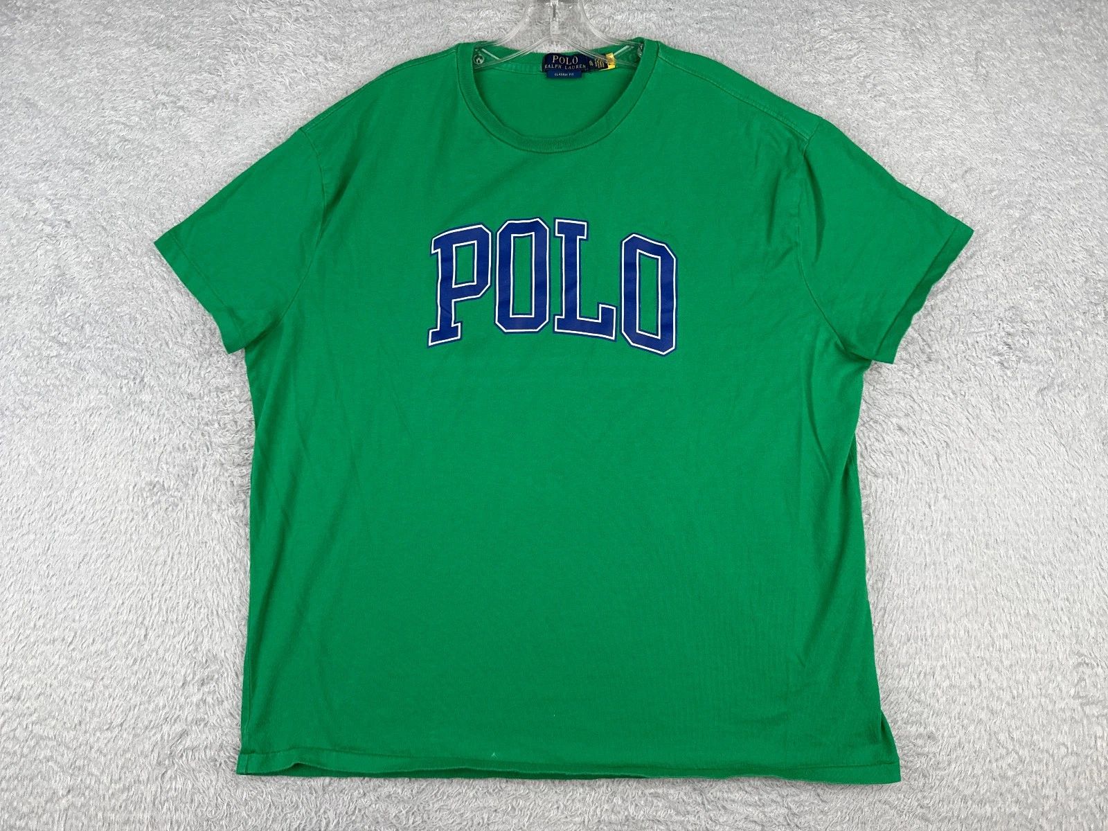 Polo Ralph Lauren Shirt Adult Extra Large Green Short Sleeve Crew Neck Cotton