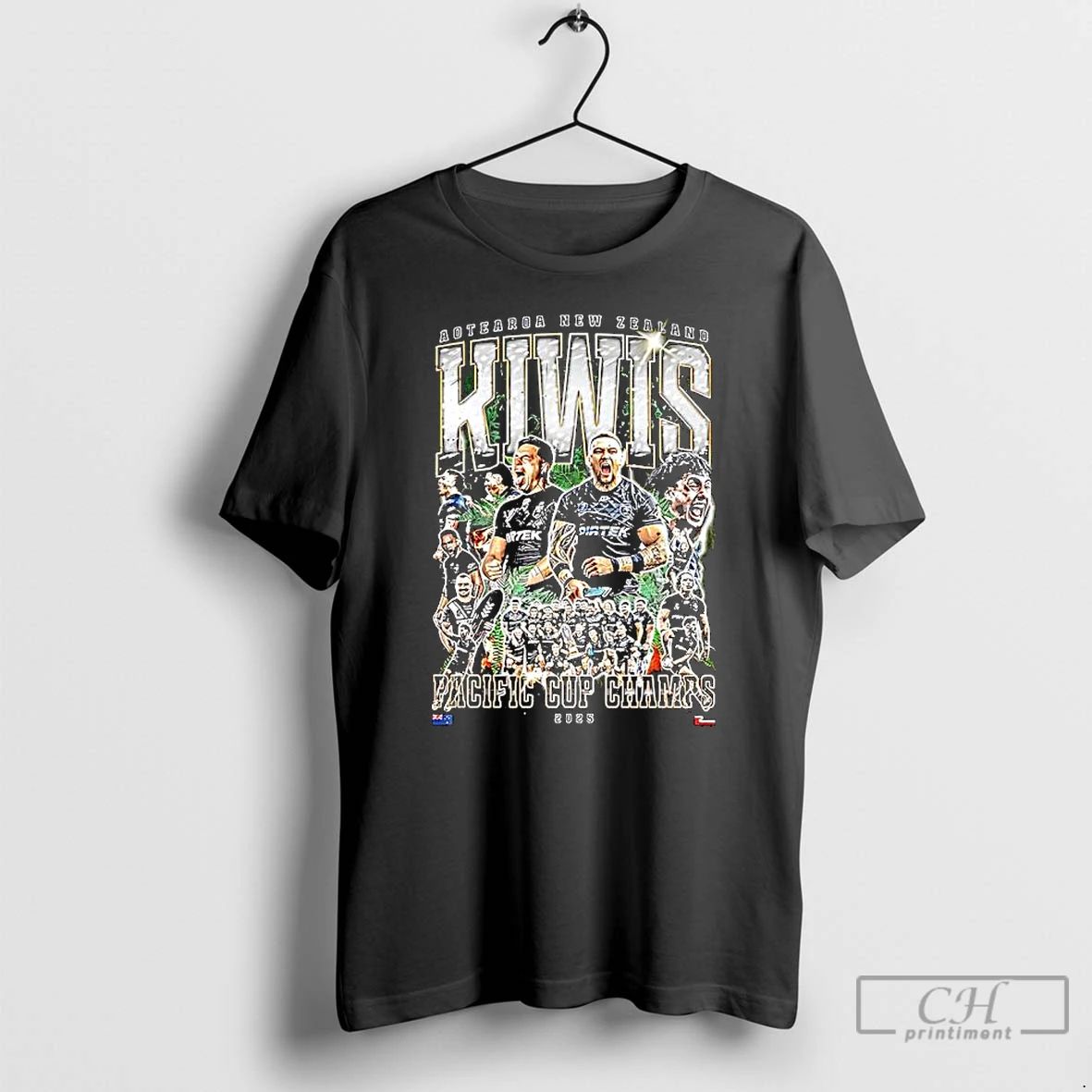 Premium Aotearoa New Zealand Kiwis Pacific Cup Champs 2025 Graphic T Shirts
