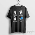 Classic Custom Team Paper Beats Rock Nothing Beats Detroit Lions Logo T Shirts