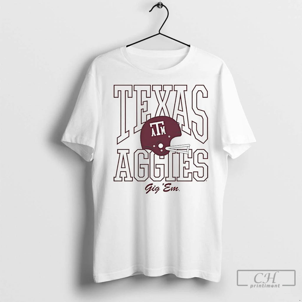 Classic Texas Am Aggies Gig Em 1975 Football Helmet
