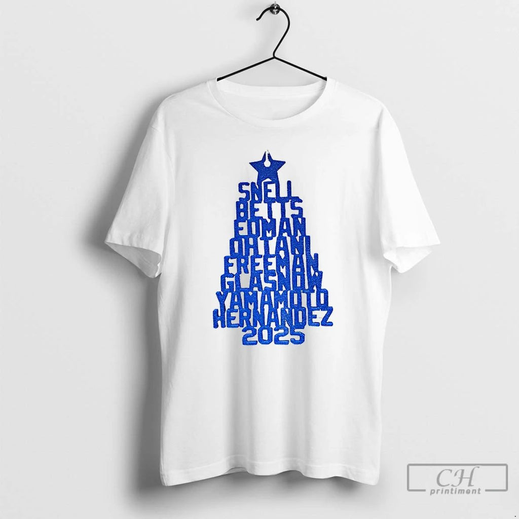 Classic Los Angeles Dodgers Mlb Baseball Snell Betts Freeman Ohtani Freeman Glasnow Christmas Tree 2025