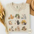 Cute Cat Camping Shirt, Cozy Camper Style Shirt, Funny Outdoor Adventure Tee, Hi