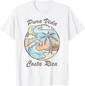 Pura Vida Costa Rica T-Shirt Colorful Tropical Beach Tee T-Shirt