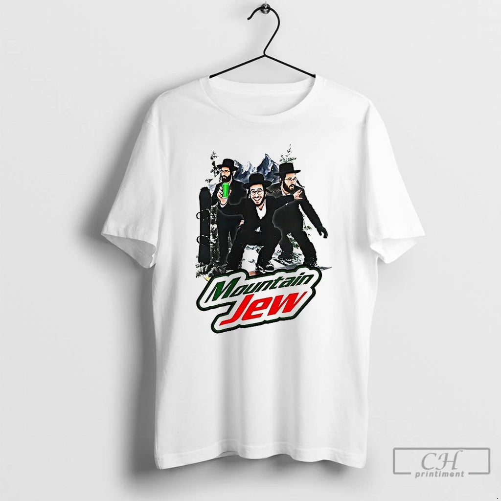 Classic Mountain Jew Dew Skiing Parody T Shirts