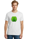 Leaf-Illustration Mens Graphic Tee, 100% Cotton, Casual Summer Wear