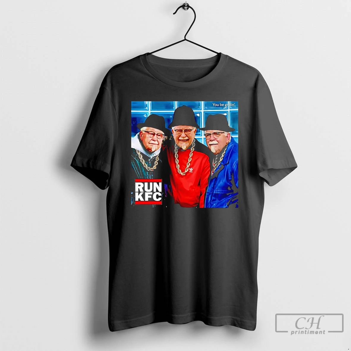 Classic Colonel Sanders Run Kfc You Be Grillin T Shirts