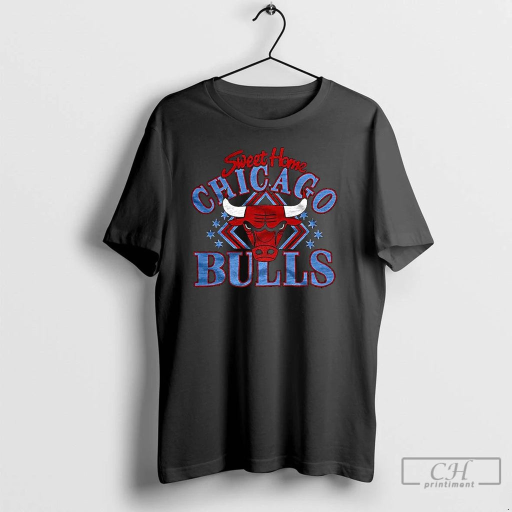 Premium Chicago Bulls Basketball Sweet Home 2025 Logo T Shirts