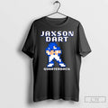 Premium Jaxson Dart Pixel Baller Quarterback New York Giants T Shirts