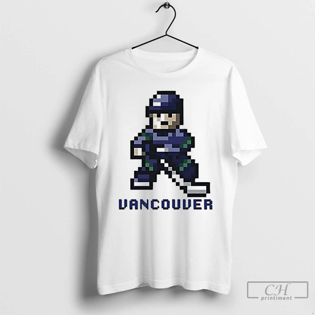 Classic Vancouver Canucks Hockey 8 Bit Retro Baller T Shirts