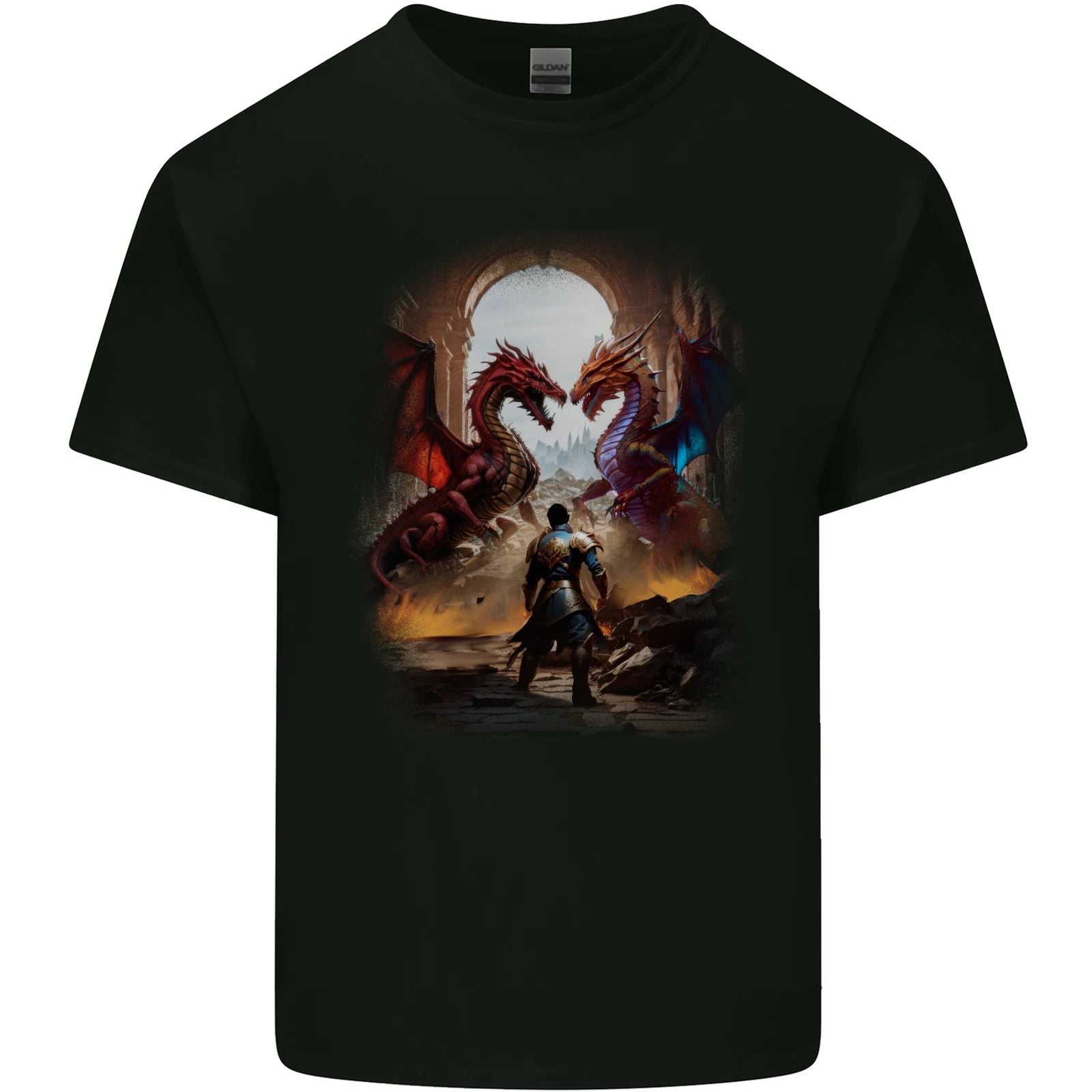 Fantasy Dragons Mens Light Cotton T-Shirt