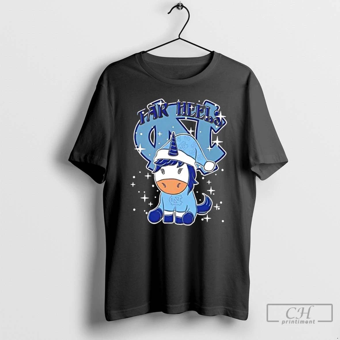 Premium North Carolina Tar Heels Football X Unicorn Merry Christmas T Shirts