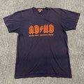Social Threads Attention Deficit Hyperactivity Disorder T Shirt Mens M Navy Blue