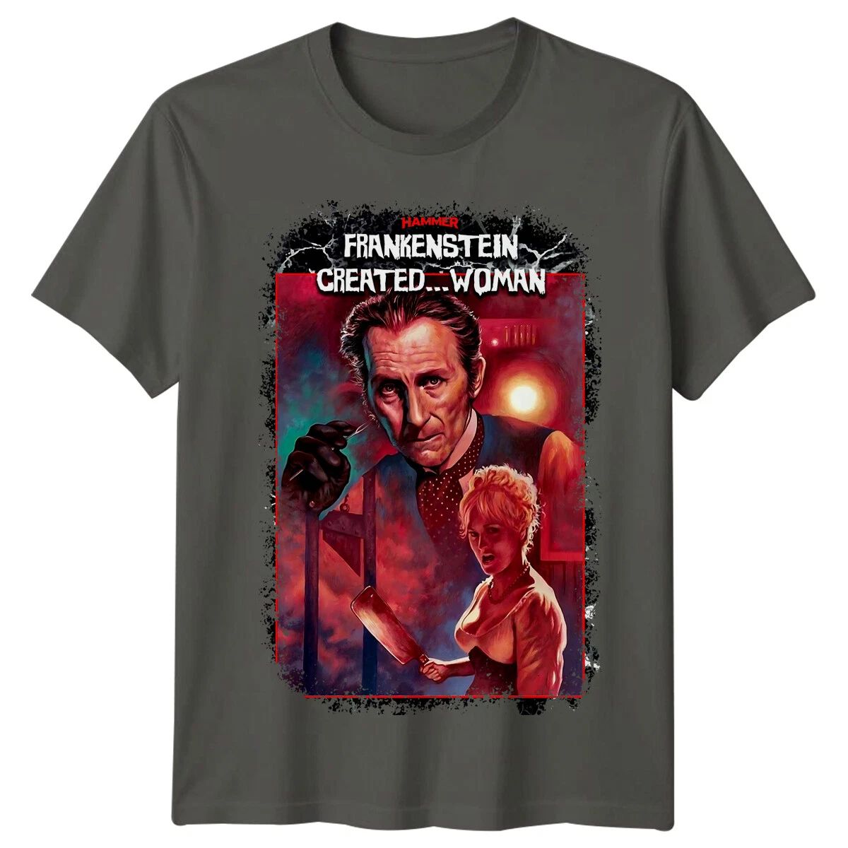 Frankenstein Created Woman (1967) Movie Poster Inspired T-Shirt Retro 80s Tee