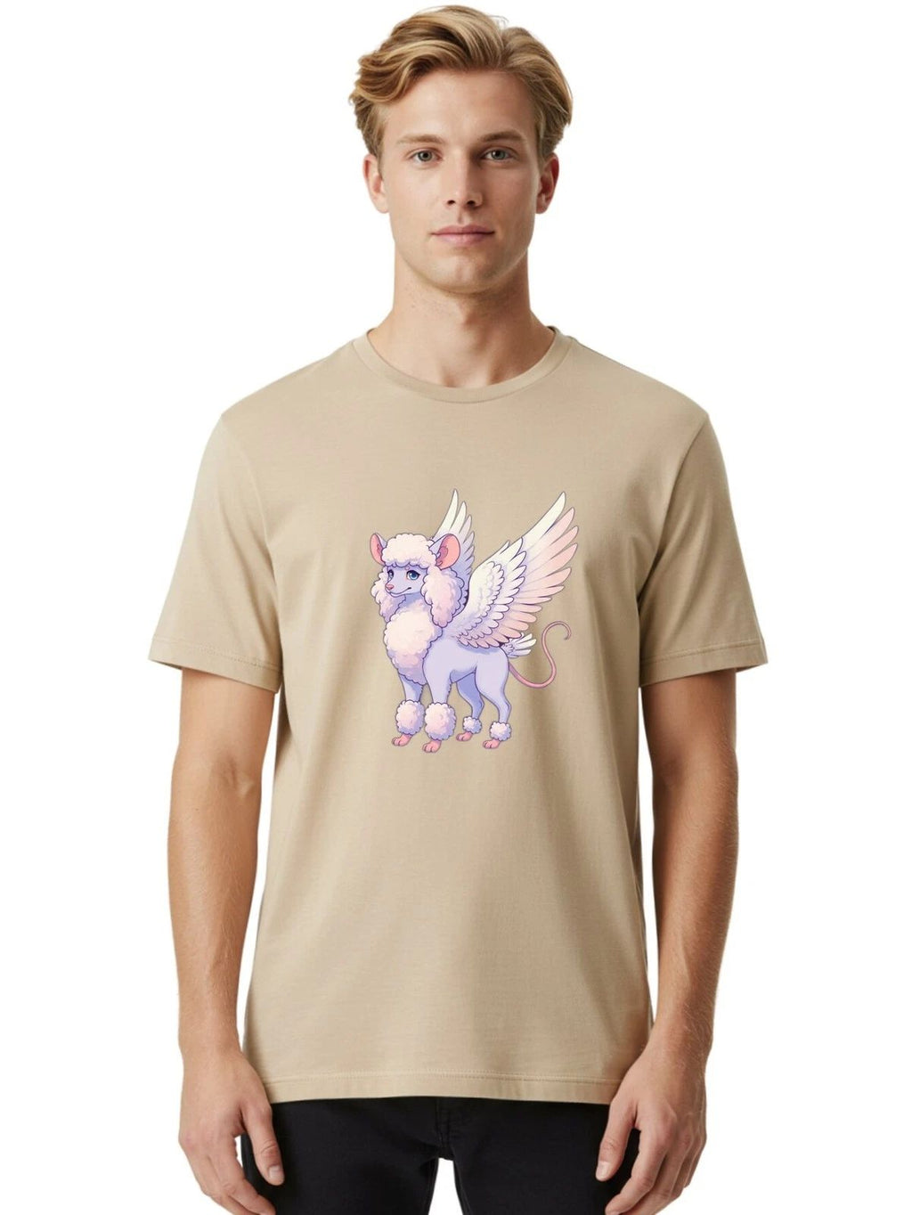 Winged-Lamb Mens Graphic Tee, 100% Cotton, Casual Summer Wear