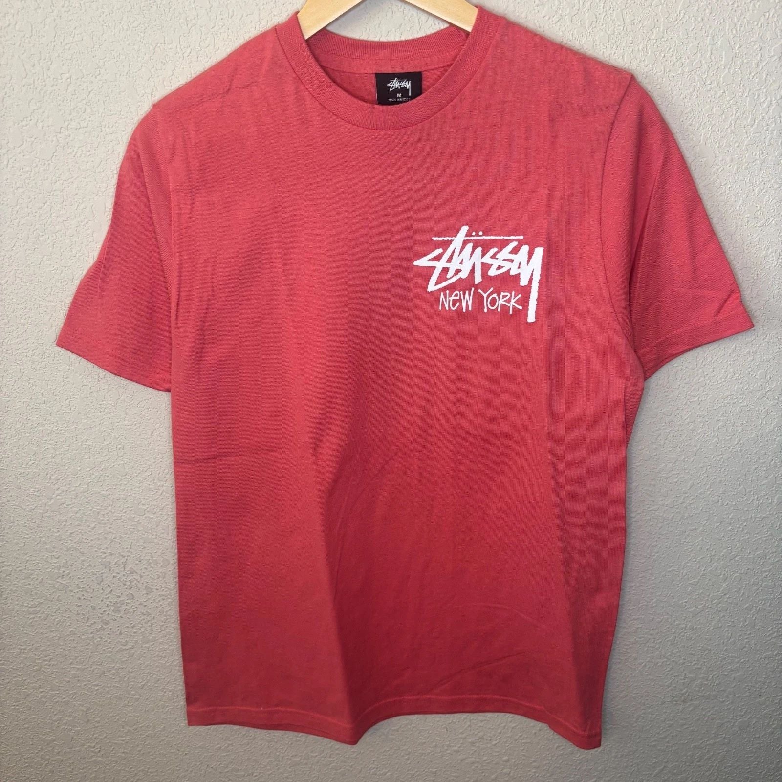 Stussy New York City Chapter T-Shirt Salmon NWOT Men’s Medium Short Sleeve