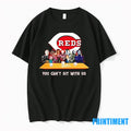Horror Movie Characters You Cant Sit With Us Cincinnati Reds Halloween Tshirts Sweater