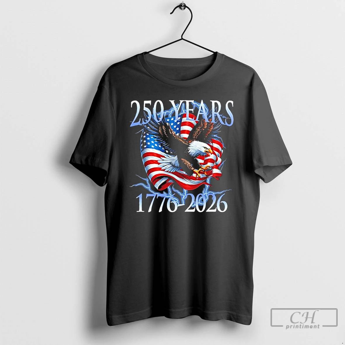 Classic Eagle American Flag 250 Years 1776 2026 250th Birthday America T Shirts