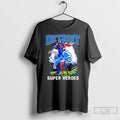 Classic Detroit Super Heroes Amon Ra St Brown And Jahmyr Gibbs Autographed T Shirts