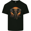 Sunset Tribal Elephant Fantasy Mens Cotton T-Shirt Tee Top