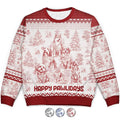 Christmas Tree Dog Cat Toile - Personalized Unisex Ugly Sweater