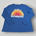 You Are My Sunshine RETRO BLUE Rainbow Long Sleeve Boho Outdoor T Shirt