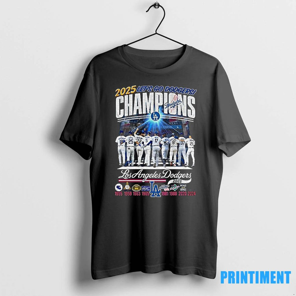 Los Angeles Dodgers 2025 Lets Go Dodgers Champions Tshirts Sweater