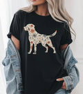 Floral Labrador Retriever Shirt, Dog Mom Tee, Boho Gift for Dog Lovers, Size All