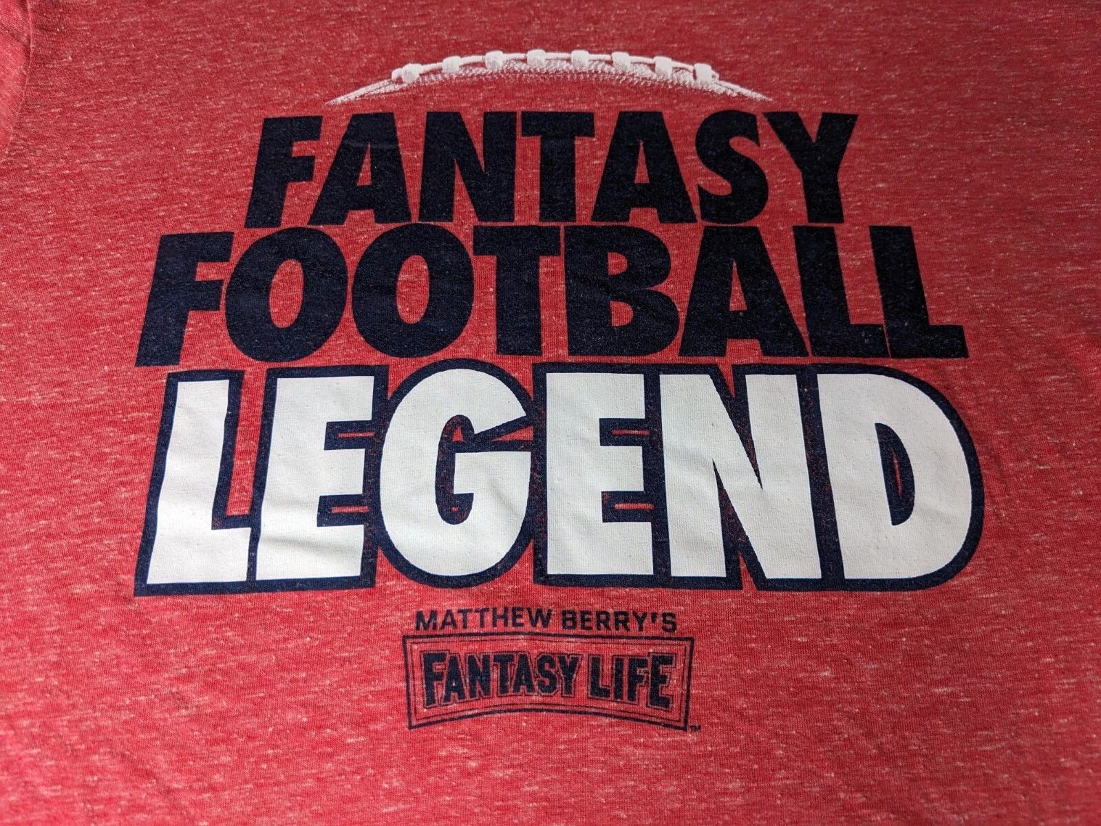 Fantasy Football shirt Mens Large Matthew Berry Red Legend fantasy life